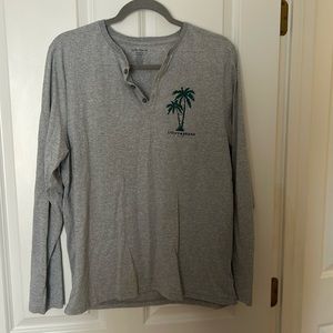 Lucky Brand long sleeve shirt with palm tree detail